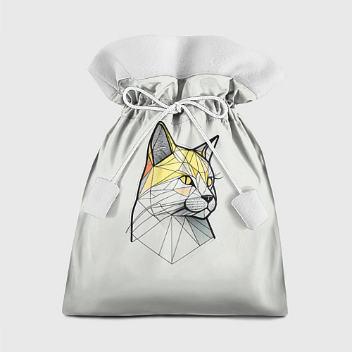 Подарочный мешок Стилизованная кошка в геометрическом стиле / 3D-принт – фото 1