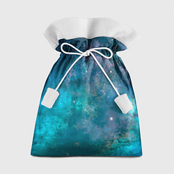 Мешок для подарков Абстрактный светло-синий космос и звёзды, цвет: 3D-принт
