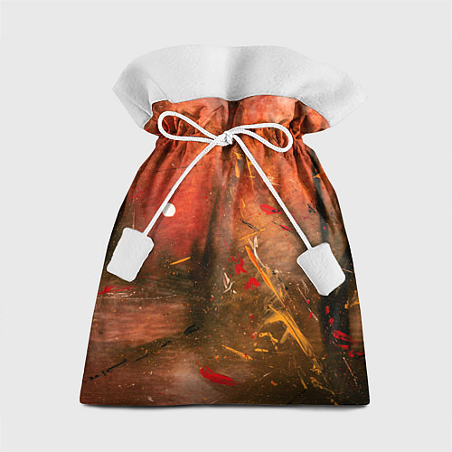Подарочный мешок Абстрактный красный туман и краски / 3D-принт – фото 1