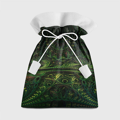 Подарочный мешок Зелёные древние скрижали паттерн / 3D-принт – фото 1