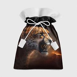 Мешок для подарков Гепард рычащий, цвет: 3D-принт