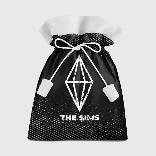 Подарочный мешок The Sims с потертостями на темном фоне / 3D-принт – фото 1