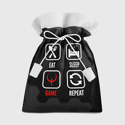 Подарочный мешок Eat, sleep, Quake, repeat / 3D-принт – фото 1
