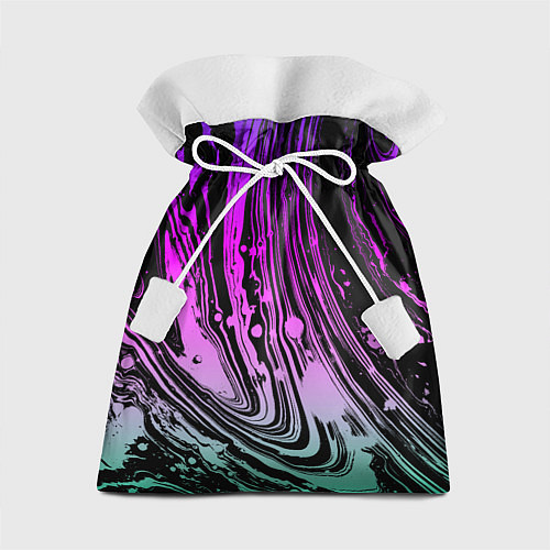 Подарочный мешок Неоновые цвета брызги краски гранжевая текстура / 3D-принт – фото 1