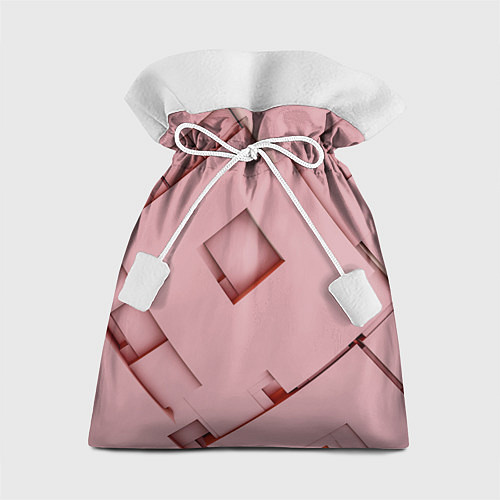 Подарочный мешок Розовые абстрактные перемешанные фигуры / 3D-принт – фото 1