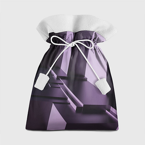 Подарочный мешок Фиолетовая геометрия / 3D-принт – фото 1