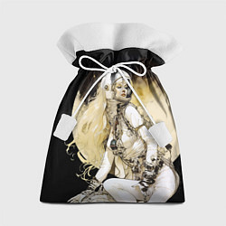 Мешок для подарков Блондинка в космосе, цвет: 3D-принт