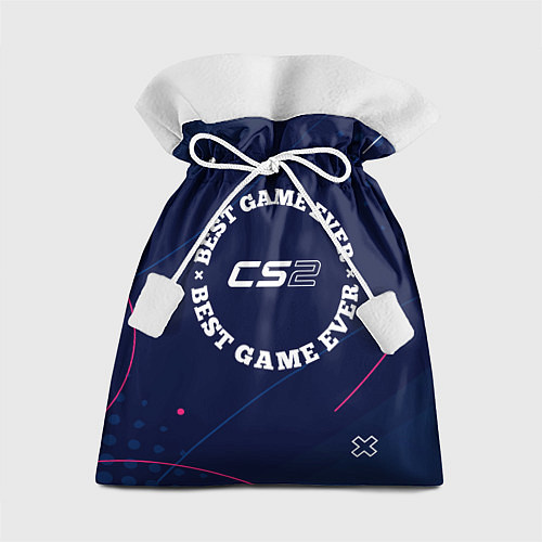 Подарочный мешок Символ Counter Strike 2 и надпись best game ever / 3D-принт – фото 1