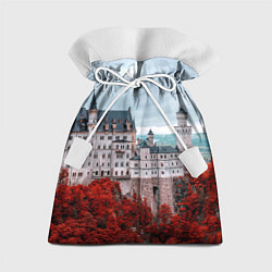Мешок для подарков Замок в горах и красный лес, цвет: 3D-принт