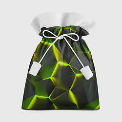 Мешок для подарков Разлом неоновых плит, цвет: 3D-принт