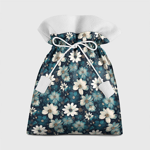 Подарочный мешок Узор из весенних цветочков / 3D-принт – фото 1