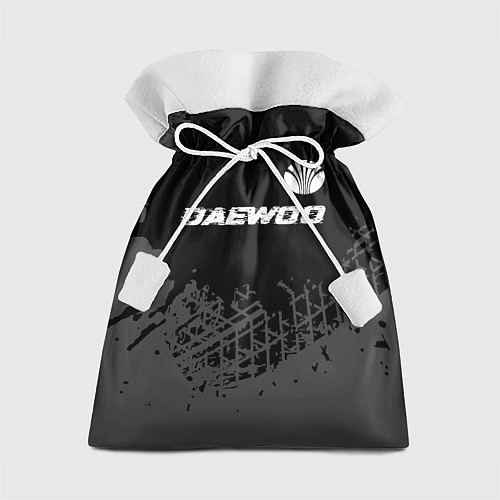 Подарочный мешок Daewoo speed на темном фоне со следами шин: символ / 3D-принт – фото 1