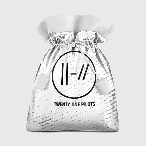 Подарочный мешок Twenty One Pilots glitch на светлом фоне / 3D-принт – фото 1