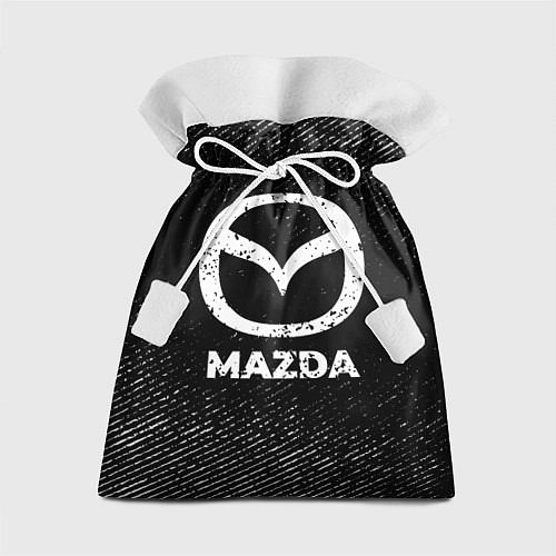 Подарочный мешок Mazda с потертостями на темном фоне / 3D-принт – фото 1