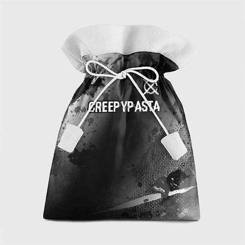 Подарочный мешок CreepyPasta glitch на темном фоне: символ сверху / 3D-принт – фото 1