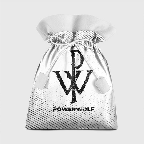 Подарочный мешок Powerwolf с потертостями на светлом фоне / 3D-принт – фото 1