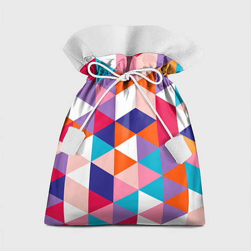 Подарочный мешок Ромбический разноцветный паттерн / 3D-принт – фото 1