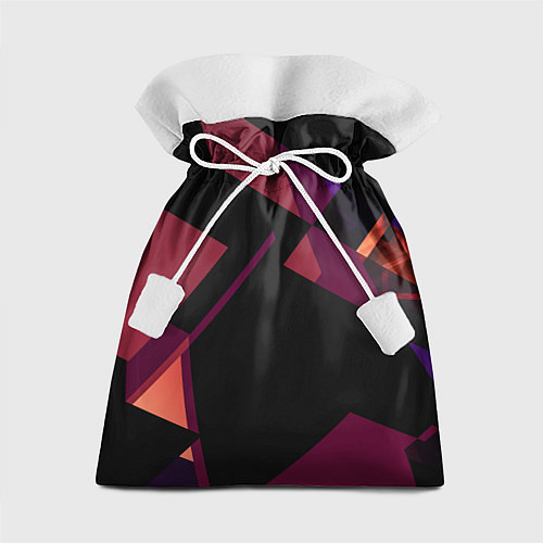 Подарочный мешок Тёмно-розовые фигуры во тьме / 3D-принт – фото 1
