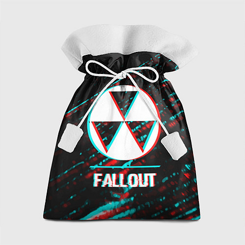 Подарочный мешок Fallout в стиле glitch и баги графики на темном фо / 3D-принт – фото 1