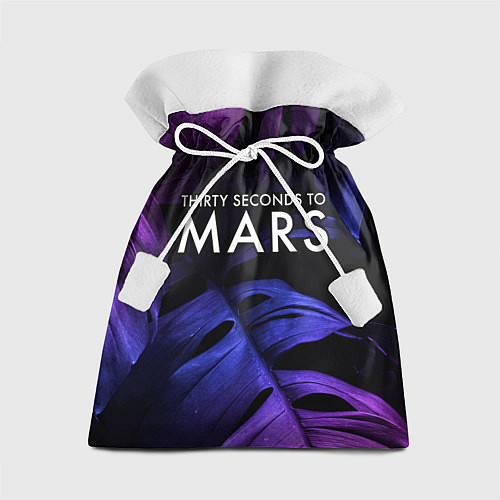 Подарочный мешок Thirty Seconds to Mars neon monstera / 3D-принт – фото 1