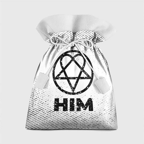 Подарочный мешок HIM с потертостями на светлом фоне / 3D-принт – фото 1