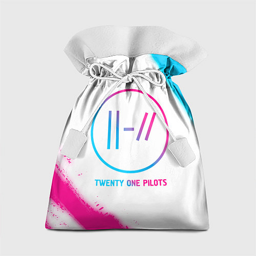 Подарочный мешок Twenty One Pilots neon gradient style / 3D-принт – фото 1