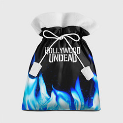 Мешок для подарков Hollywood Undead blue fire, цвет: 3D-принт