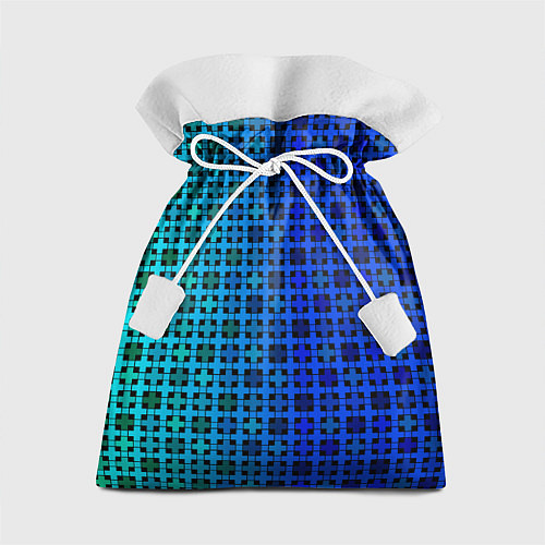 Подарочный мешок Сине-зеленый геометрический узор / 3D-принт – фото 1