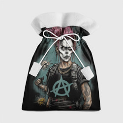 Мешок для подарков Девушка анархистка, цвет: 3D-принт