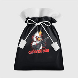 Мешок для подарков Chicken gun pew pew, цвет: 3D-принт