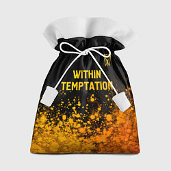 Мешок для подарков Within Temptation - gold gradient: символ сверху, цвет: 3D-принт