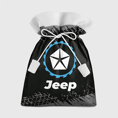Подарочный мешок Jeep в стиле Top Gear со следами шин на фоне / 3D-принт – фото 1