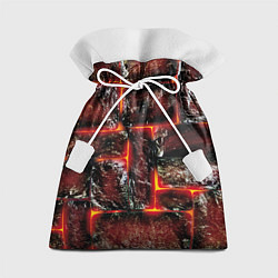 Мешок для подарков Камни в пылающей лаве, цвет: 3D-принт