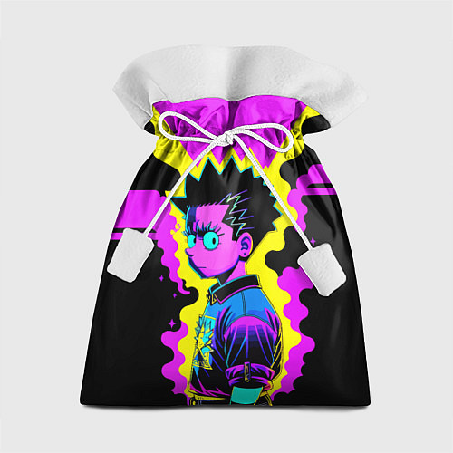 Подарочный мешок Неоновый Барт Симпсон - поп-арт / 3D-принт – фото 1