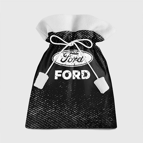 Подарочный мешок Ford с потертостями на темном фоне / 3D-принт – фото 1