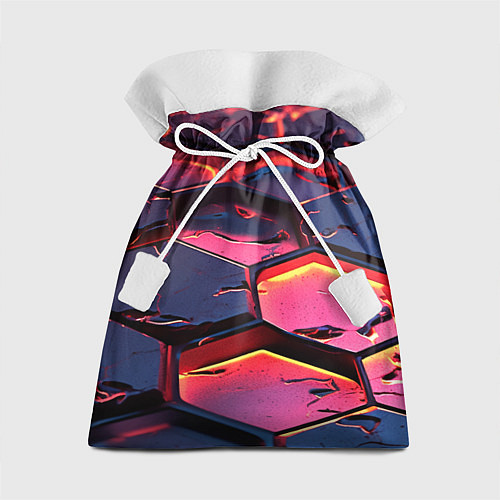 Подарочный мешок Розовые наносоты / 3D-принт – фото 1