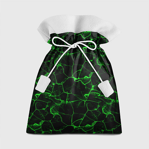 Подарочный мешок Разломы зеленого пламени / 3D-принт – фото 1