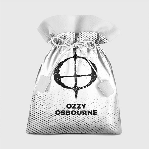 Подарочный мешок Ozzy Osbourne с потертостями на светлом фоне / 3D-принт – фото 1