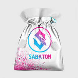 Мешок для подарков Sabaton neon gradient style, цвет: 3D-принт