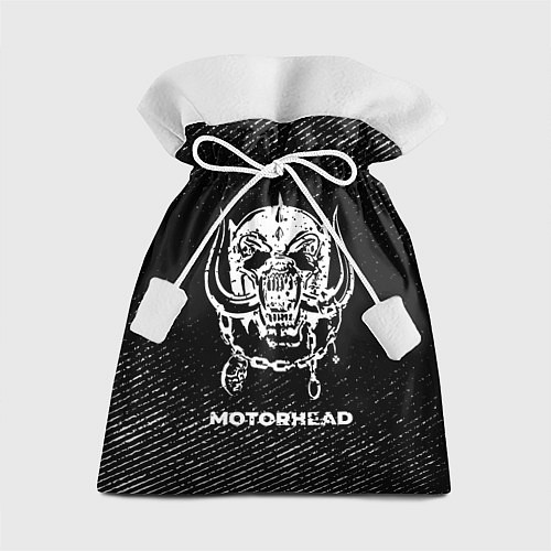 Подарочный мешок Motorhead с потертостями на темном фоне / 3D-принт – фото 1