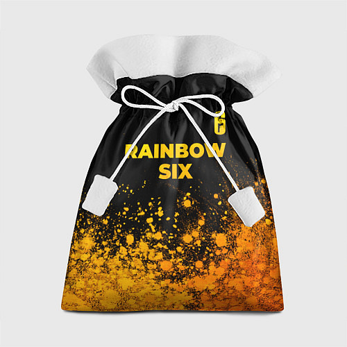 Подарочный мешок Rainbow Six - gold gradient: символ сверху / 3D-принт – фото 1