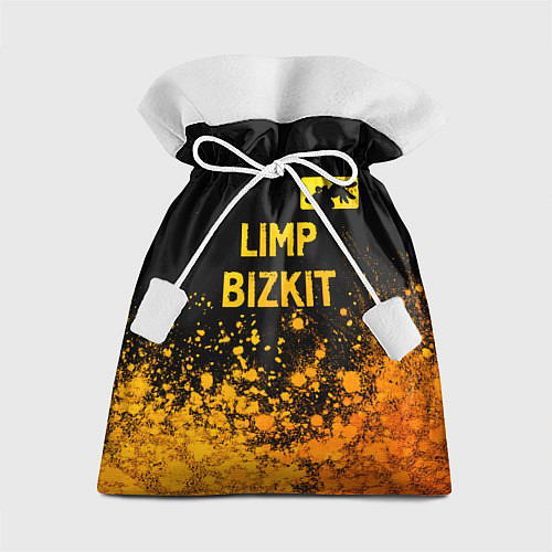 Подарочный мешок Limp Bizkit - gold gradient: символ сверху / 3D-принт – фото 1