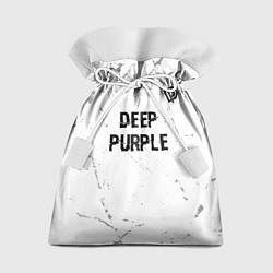 Мешок для подарков Deep Purple glitch на светлом фоне: символ сверху, цвет: 3D-принт