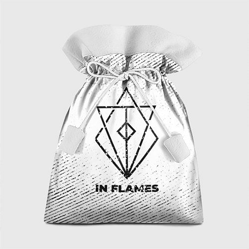 Подарочный мешок In Flames с потертостями на светлом фоне / 3D-принт – фото 1