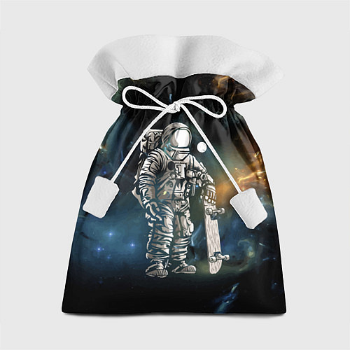 Подарочный мешок Космонавт-скейтбордист / 3D-принт – фото 1