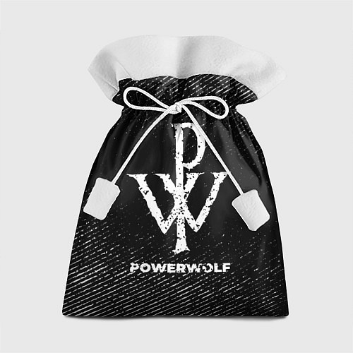 Подарочный мешок Powerwolf с потертостями на темном фоне / 3D-принт – фото 1