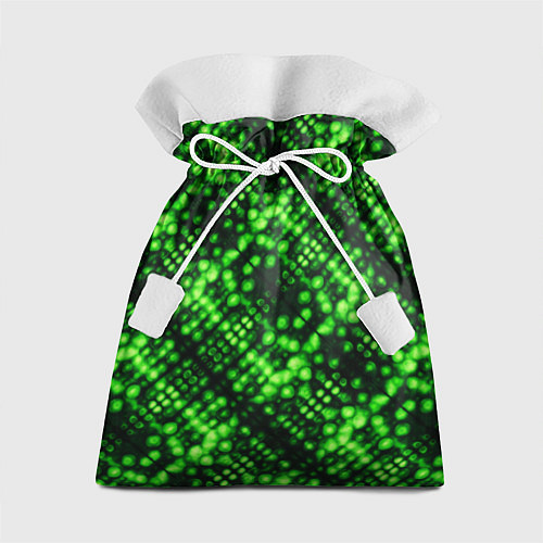 Подарочный мешок Зеленые точечные ромбы / 3D-принт – фото 1