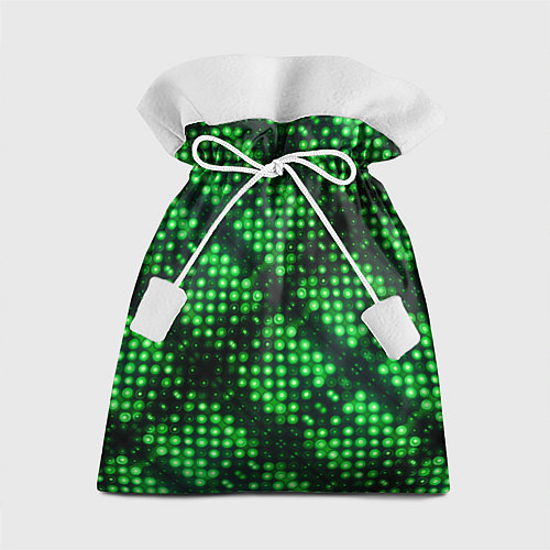 Подарочный мешок Яркие зеленые точки / 3D-принт – фото 1