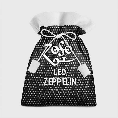 Подарочный мешок Led Zeppelin glitch на темном фоне / 3D-принт – фото 1