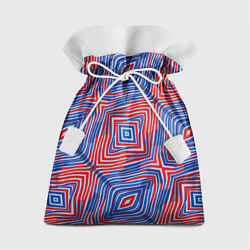 Подарочный мешок Красно-синие абстрактные полосы / 3D-принт – фото 1